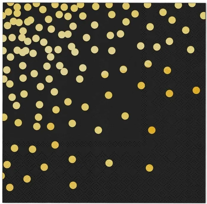 serwetki-czarne-zlote-konfetti-urodziny-33cm-10szt