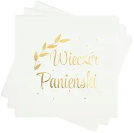 serwetki-biale-wieczor-panienski-zloty-lisc-10-szt