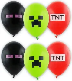 balony-minecraft-piksele-mix-urodziny-30cm-6-sztuk