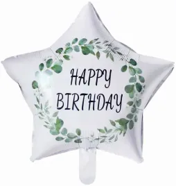 balon-gwiazdka-happy-birthday-eukaliptus-hel-45-cm