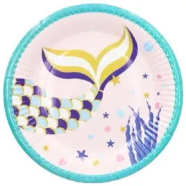 talerzyki-urodzinowe-syrenka-arielka-18cm-6-sztuk
