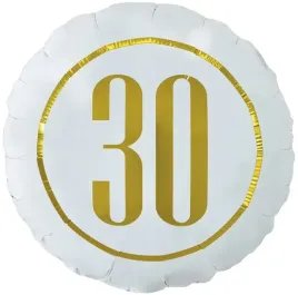 balon-foliowy-bialy-30-urodziny-30-stka-zloty-45cm