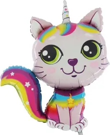 balon-foliowy-rozowy-roz-kotek-kot-jednorozec-76cm