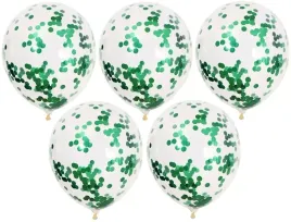 balony-z-konfetti-kolka-zielone-balon-30-cm-5-szt