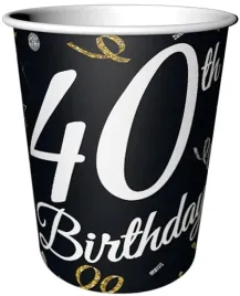 kubeczki-czarne-40th-birthday-40-stka-urodziny-6-sztuk