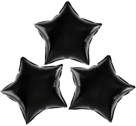 czarne-balony-foliowe-gwiazdki-23-cm-gwiazda-3-szt