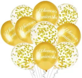 balony-wieczor-panienski-zlote-z-konfetti-10-sztuk