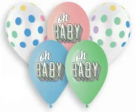 balony-oh-baby-shower-kropki-kolorowe-33cm-5-sztuk
