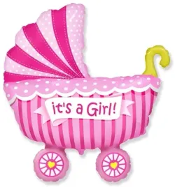 balon-foliowy-wozek-rozowy-its-a-girl-baby-35-cm