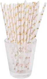 slomki-papierowe-biale-napis-princess-zloty-10-szt