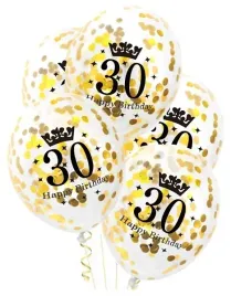 balony-na-trzydziestke-30-zlote-konfetti-30cm-5szt