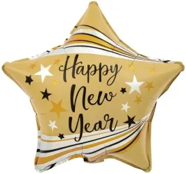 balon-gwiazda-zlota-45cm-sylwester-happy-new-year
