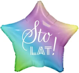 balon-gwiazdka-kolorowa-urodziny-sto-lat-hel-44-cm