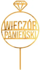 topper-dekoracja-tort-wieczor-panienski-zloty-18cm