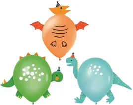 balon-dinozaury-kolorowe-roczek-urodziny-3-sztuki
