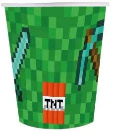 kubeczki-urodzinowe-piksele-minecraft-250-ml-6-szt