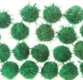 pompony-pluszowe-rexor-zielone-2-cm-swieta-50-szt