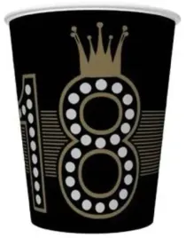 kubeczki-czarne-18-stka-korona-osiemnastka-8-sztuk