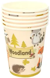 kubeczki-woodland-lesne-zwierzatka-urodziny-6-szt
