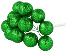 zielone-bombki-brokatowe-na-drucie-2cm-stroik-12sz