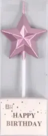 swieczka-gwiazdka-rozowe-zloto-urodziny-rose-gold