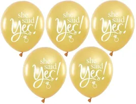 balony-wieczor-panienski-she-said-yes-zlote-5-szt