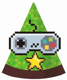 czapeczki-papierowe-game-on-minecraft-piksel-6-szt