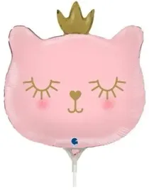 balon-foliowy-rozowy-kotek-kot-korona-roczek-35-cm