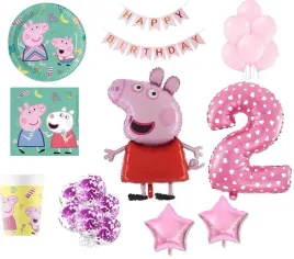 zestaw-balonow-na-drugie-urodziny-swinka-peppa-pig