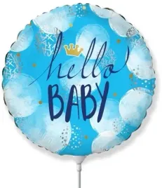 balon-hello-baby-shower-niebieski-chlopczyk-35-cm