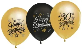 balony-30-urodziny-trzydziestka-czarne-zlote-5-szt
