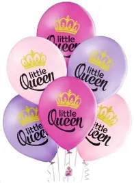 balony-baby-shower-little-queen-rozowe-30cm-6-sztuk