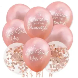balony-wieczor-panienski-balon-rozowe-zloto-8-szt