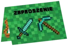 zaproszenie-na-urodziny-piksele-minecraft-6-sztuk