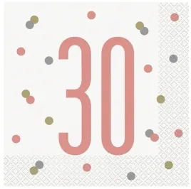 serwetki-na-30-urodziny-rozowo-zlote-glitz-16szt