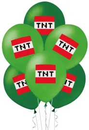 balony-minecraft-piksele-zielone-balon-tnt-12-szt