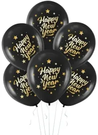 balony-happy-new-year-czarne-hel-sylwester-5-sztuk