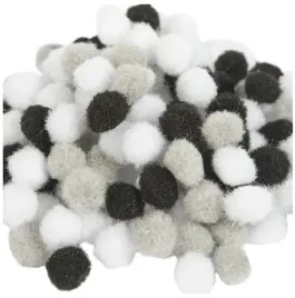 pompony-pluszowe-czarno-biale-1cm-pompon-120-sztuk