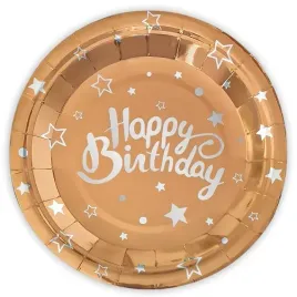 talerzyki-rozowe-zloto-happy-birthday-18cm-6-sztuk