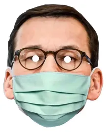 maska-papierowa-mateusz-morawiecki-z-maseczka-hit