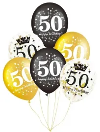 balony-na-piecdziesiatke-50-czarne-zlote-konfetti