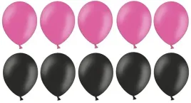 balon-na-wieczor-panienski-roz-czarne-balony-10szt