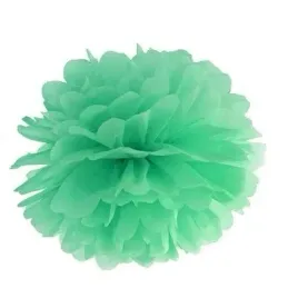 mietowy-pompon-bibulowy-25-cm-kula-urodziny
