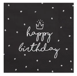 serwetki-czarne-happy-birthday-korona-33cm-20-szt