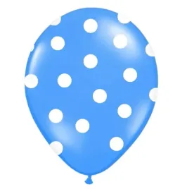 niebieski-balon-w-kropki-na-urodziny-roczek-balony