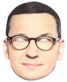 maska-papierowa-mateusz-morawiecki-premier-polityk