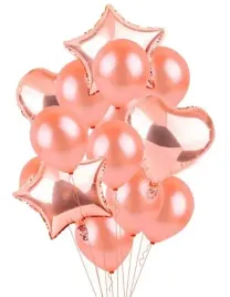balony-rose-gold-zloto-gwiazdki-serca-zestaw-14szt