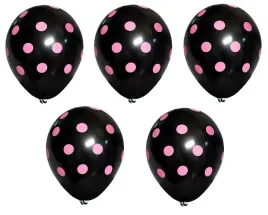 balon-czarny-w-rozowe-kropki-5-sztuk-na-panienski