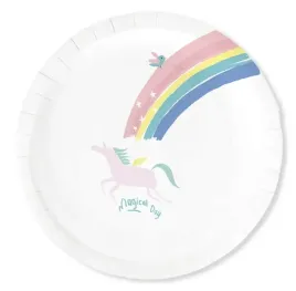 talerzyki-urodzinowe-jednorozec-unicorn-17cm-6-szt