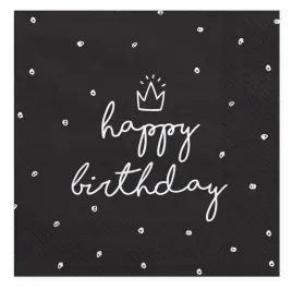 serwetki-czarne-happy-birthday-korona-33cm-20-szt